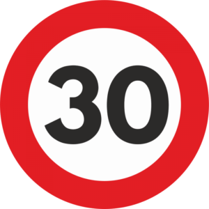 Autocolant Sticker "Limita Viteza" Reflectorizant - 30km/h
