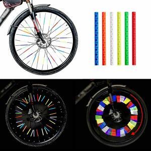 Set 12 ornamente din material reflectorizant pentru spite bicicleta, culoare galben - Image 4