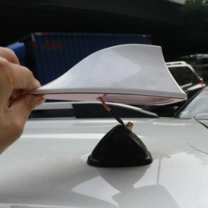 Antena auto activa AM - FM tip "SHARK TAIL" culoare GRI ARGINTIU - Image 5