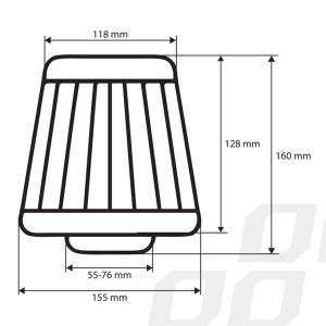 Filtru de aer conic Carbon cu 3 adaptoare - Image 4