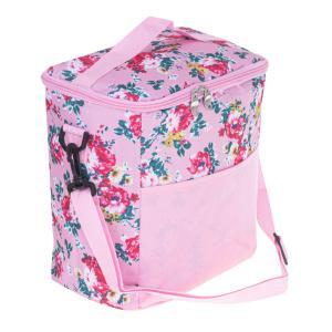 Geanta termoizolanta pentru picnic sau plaja, capacitate 11l, culoare Roz cu flori - Image 6