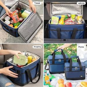 Geanta termoizolanta pentru picnic sau plaja, capacitate 16l, culoare Albastra - Image 6