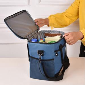 Geanta termoizolanta pentru picnic sau plaja, capacitate 16l, culoare Albastra - Image 3