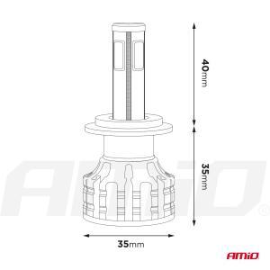 Instalatie LED COB 2Side AMiO, compatibil H9, H9, H11, destinat competitiilor auto sau off-road - Image 8