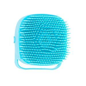 Perie din silicon cu dozator de sampon pentru spalare caini sau pisici, 7,5 x 7,5 cm, culoare albastra - Image 5