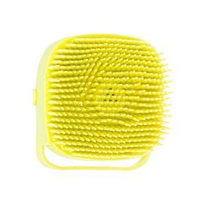 Perie din silicon cu dozator de sampon pentru spalare caini sau pisici, 7,5 x 7,5 cm, culoare galben - Image 4