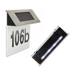 Placa numar casa iluminata LED, incarcare solara, carcasa din INOX - Image 3