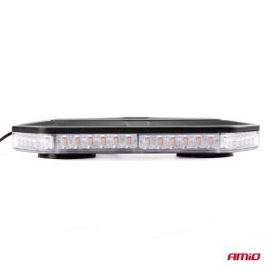 Rampa luminoasa girofar, culoare Orange, alimentare 12/24V, 48 LED-uri, protectie IP56, montaj cu magnet - Image 4