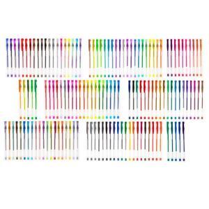 Set 140 piese, Pixuri cu gel multicolor cu sclipici (glitter) - Image 4