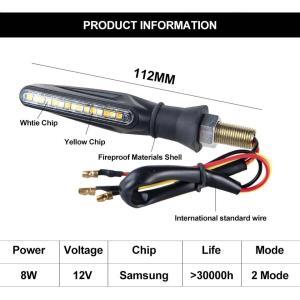 Set 2 lampi Semnalizare Moto SECVENTIALA, cu LED-uri Samsung, cu 2 functii, pozitie si semnalizare, 12V - Image 12