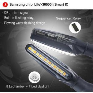 Set 2 lampi Semnalizare Moto SECVENTIALA, cu LED-uri Samsung, cu 2 functii, pozitie si semnalizare, 12V - Image 7