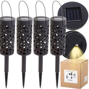 Set 4 lampi solare de gradina cu picior si agatatoare tip "Felinar" cu LED - Image 5