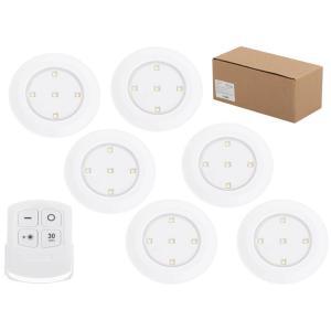 Set 6 Lampi LED Wireless, autoadezive, cu telecomanda, pentru iluminat scari sau mobilier - Image 5