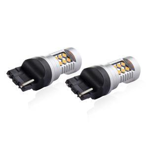 Set becuri auto cu LED CANBUS, 3030, 24SMD, compatibil T20, 7440, WY21W, Portocaliu, 12V / 24V, destinat competitiilor auto sau off-road - Image 3