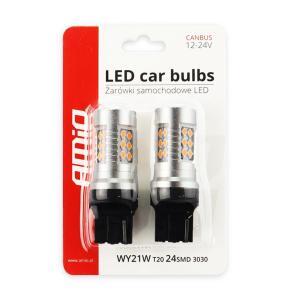 Set becuri auto cu LED CANBUS, 3030, 24SMD, compatibil T20, 7440, WY21W, Portocaliu, 12V / 24V, destinat competitiilor auto sau off-road - Image 4