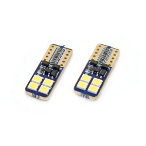 Set becuri auto cu LED CANBUS compatibil T10e W5W 8 SMD Alb 12/24V, destinat competitiilor auto sau off-road - Image 3