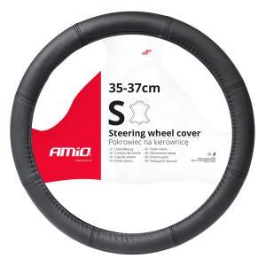 Husa volan din Piele Naturala, culoare Neagra, marime S (volan 35-37cm) AVX-AM03545 - Image 3