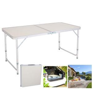 Masa Pliabila din aluminiu cu blat MDF pentru picnic, dimensiune 120 x 60 cm - Image 3