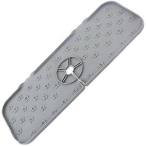 Covoras din silicon anti-picurator pentru lavoare, dimensiune 36,5 x 14 cm, culoare Gri - Image 5