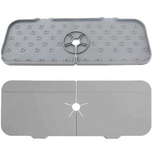 Covoras din silicon anti-picurator pentru lavoare, dimensiune 36,5 x 14 cm, culoare Gri - Image 6