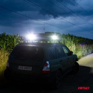 Proiector LED pentru Off-Road, ATV, SSV, culoare 6500K, cu doua functii, tensiune 9 - 36V, dimensiune, 110 x 75 mm - Image 3