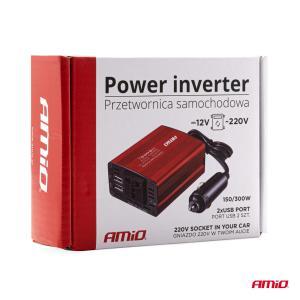 Convertor de tensiune 12V -> 230V, 150W/300W, 2 x USB 5V - Image 6