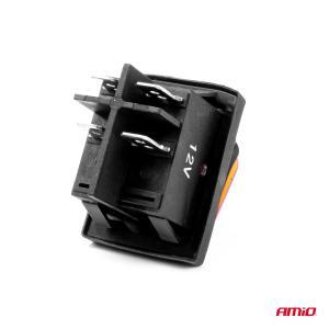 Intrerupator On/Off, 12/24V, dreptunghiular, waterproof, iluminat culoare Galben, destinatie auto, utilitare, Off-Road, ATV, SSV, QUAD - Image 4