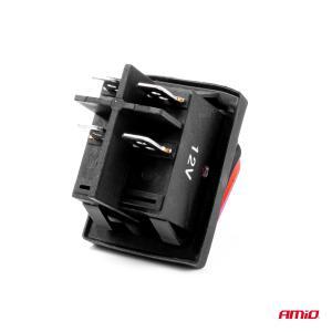 Intrerupator On/Off, 12/24V, dreptunghiular, waterproof, iluminat culoare Rosu, destinatie auto, utilitare, Off-Road, ATV, SSV, QUAD - Image 4