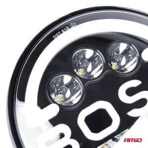 Lampa Suplimentara LED pentru Vehicule Off-Road, ATV, SSV, cu inscriptie "BOSS" si functii: Faza Lunga, Faza Scurta, Semnalizare, Pozitie, tensiune alimentare 9 - 36V, diametru Ø170 mm - Image 9