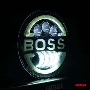 Lampa Suplimentara LED pentru Vehicule Off-Road, ATV, SSV, cu inscriptie "BOSS" si functii: Faza Lunga, Faza Scurta, Semnalizare, Pozitie, tensiune alimentare 9 - 36V, diametru Ø170 mm - Image 7