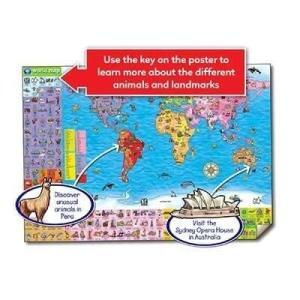 Puzzle si poster Harta lumii (limba engleza 150 piese) WORLD MAP PUZZLE & POSTER - Image 4