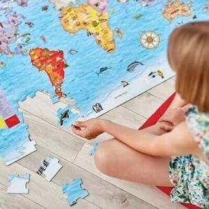 Puzzle si poster Harta lumii (limba engleza 150 piese) WORLD MAP PUZZLE & POSTER - Image 6