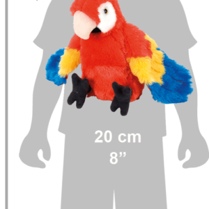 Papagal Macaw Stacojiu - Jucarie Plus Wild Republic 20 cm - Image 6