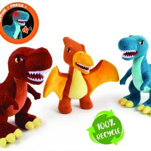 Jucarie Plus Muzicala Jemini Cu Lumini 25cm Dinozaur - T-Rex - Image 3