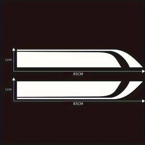 Set 2 stickere autoadezive Tuning, model "Hood Stripes V1", dimensiune 85 x 12 cm, culoare Rosie - Image 6