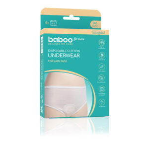 Set Chiloti Bumbac De Unica Folosinta Baboo - 4 bucati, Marime M