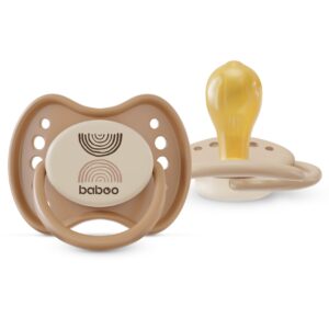 Suzeta Rotunda din Latex Calmy Baboo - Maro, 2 bucati, 0 luni+ - Image 4