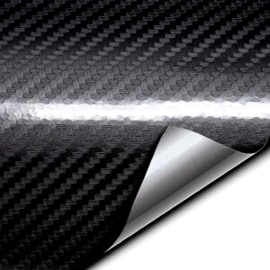 Rola folie colantare auto Carbon 5D Lacuit Negru, dimensiune 18m x 1,52m