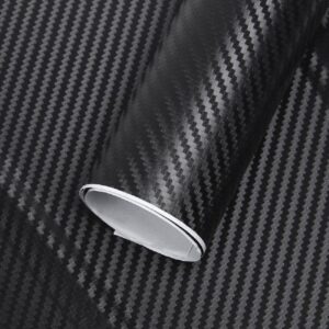 Rola folie colantare auto Carbon 3D, culoare neagra, lungime 28m x 1,27m