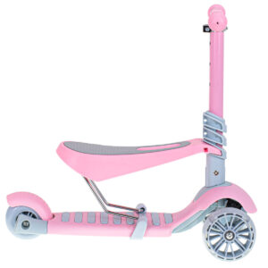 Tricicleta + Trotineta + Skateboard (3in1) roti iluminate LED - ROZ - Image 4