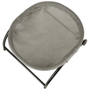 Pat de tip hamac pentru caini si pisici, cadru metalic negru si panza gri, dimensiune 45 x 42 x 23 cm - Image 8