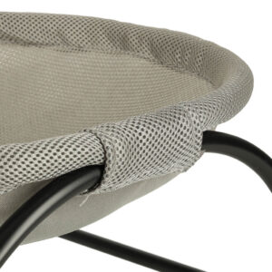 Pat de tip hamac pentru caini si pisici, cadru metalic negru si panza gri, dimensiune 45 x 42 x 23 cm - Image 9