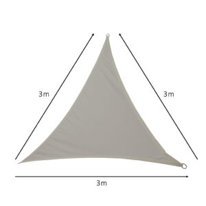 Umbrar de gradina triunghiular, impermeabil, culoare Gri, dimensiune 3 x 3 x 3 m - Image 10