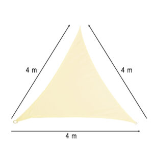 Umbrar de gradina triunghiular, impermeabil, culoare Bej, dimensiune 4 x 4 x 4 m - Image 11