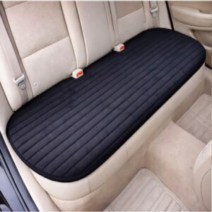 Set 3 piese, protectii scaune si bancheta auto, universale, confortabile, din material textil, culoare Neagra - Image 3