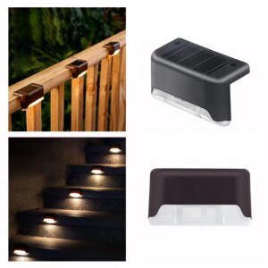 Set 8 Lampi solare LED pentru iluminat scari exterioare cu senzor crepuscular - Image 3