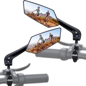 Set 2 Oglinzi retrovizoare pentru bicicleta, reglabile 360 grade, culoare Neagra - Image 3