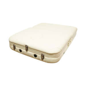Masa de masaj pliabila, 3 zone, cadru lemn, spuma 5cm, inaltime 55-76cm, piele ecologica, dimensiuni 60x213cm, culoare Crem - Image 12