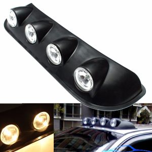 Ansamblu format din 4 proiectoare cu becuri H3 cu halogen, montaj pe plafon sau capota, alimentare 12V, lungime 100cm, destinat vehiculelor Off-Road