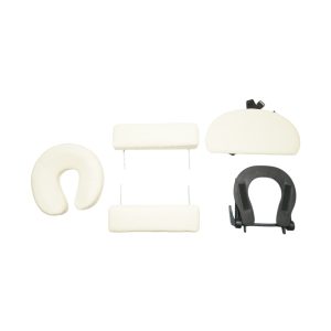 Masa de masaj pliabila, 3 zone, cadru lemn, spuma 5cm, inaltime 55-76cm, piele ecologica, dimensiuni 60x213cm, culoare Crem - Image 8